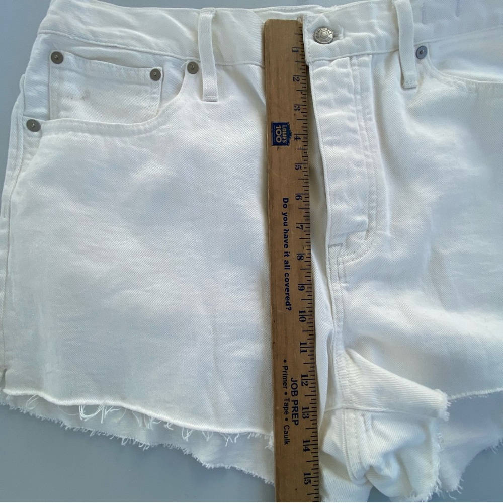 Madewell Relaxed Denim Shorts off white size 32 14 - Picture 6 of 10